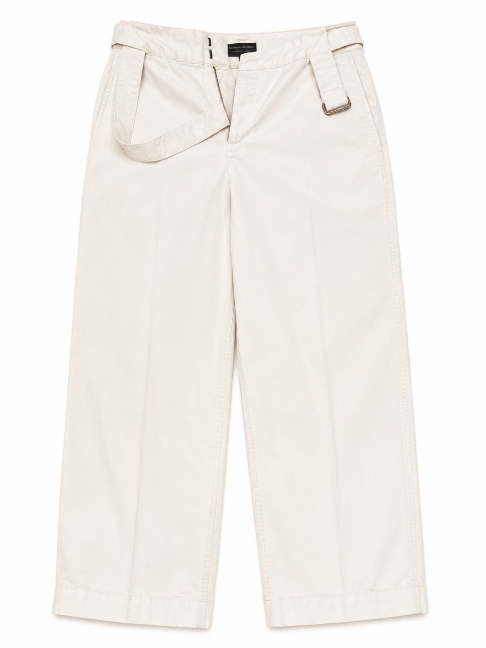 Banana Republic Cream Chino Trousers with Metal Buckle